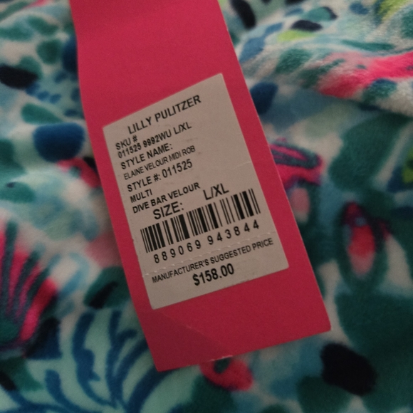 NWT Lilly Pulitzer Elaine Velour Midi Robe - Picture 2 of 6